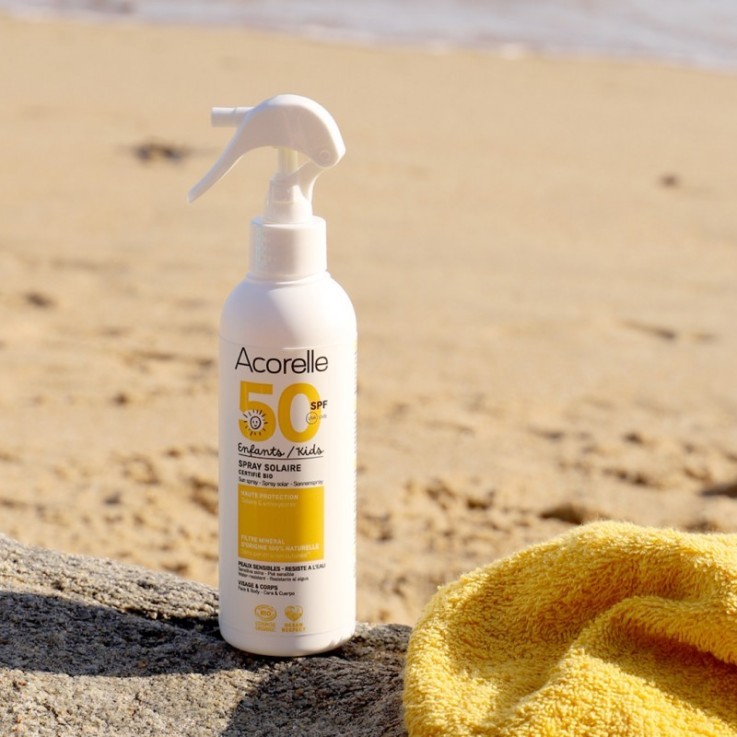 Spray solaire enfants SPF50 certifié bio (150g)