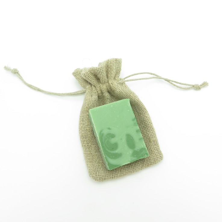 Pochette savon doublée en chanvre