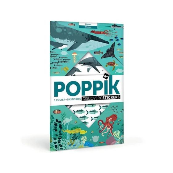 Poster découverte avec stickers Océans