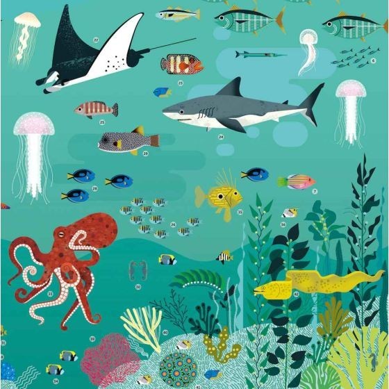 Poster découverte avec stickers Océans