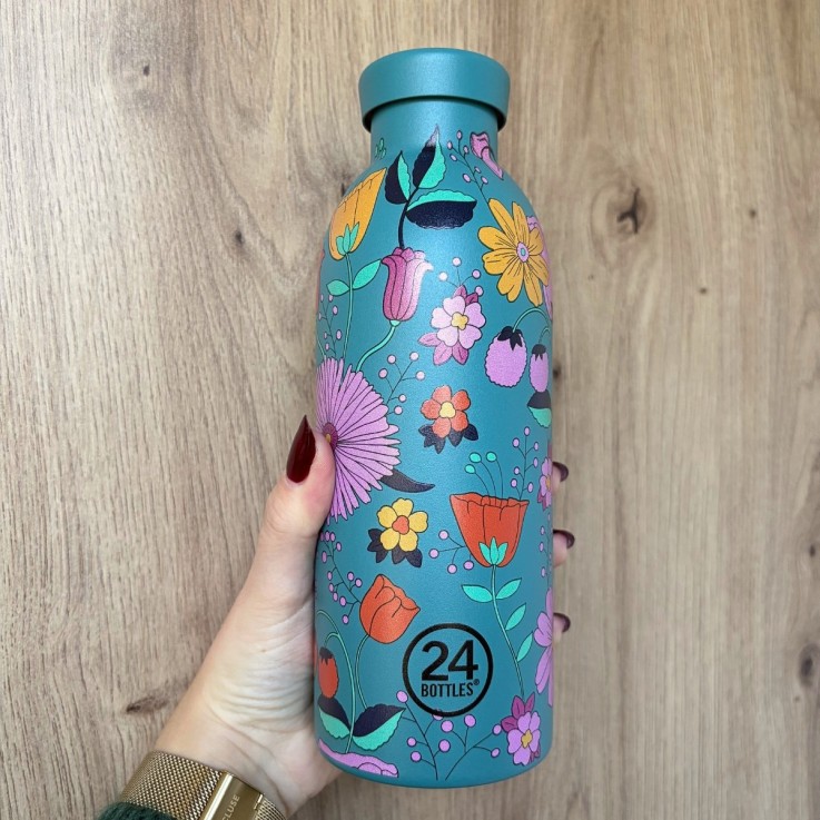 Gourde CLIMA isotherme 500ml - Bloom Bloom Green | 24 Bottles