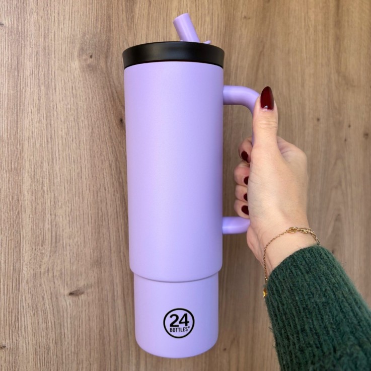 Straw cup isotherme avec poignée Erica 800 ml - 24 BOTTLES