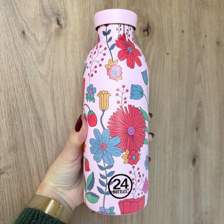 Gourde CLIMA isotherme 500ml - Bloom Bloom Pink | 24 Bottles