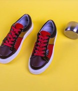 Marron/rouge/curry
