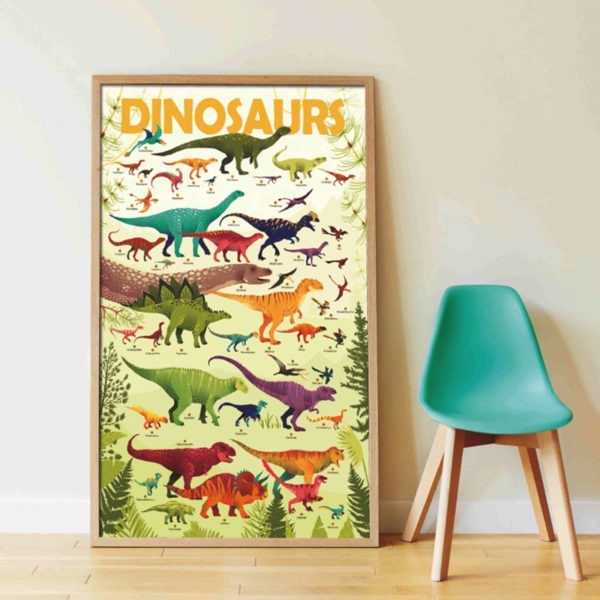 Poster découverte avec stickers dinosaures