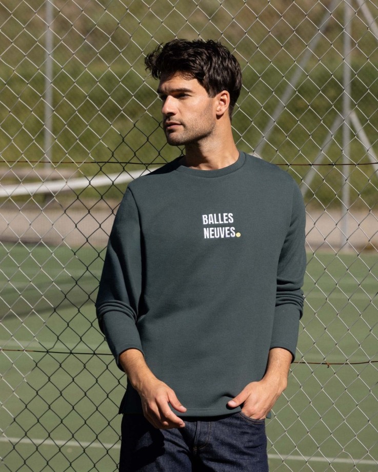 Sweat Balles Neuves vert Coton Bio
