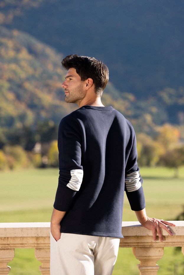 Sweat marine Gustave Coton Bio