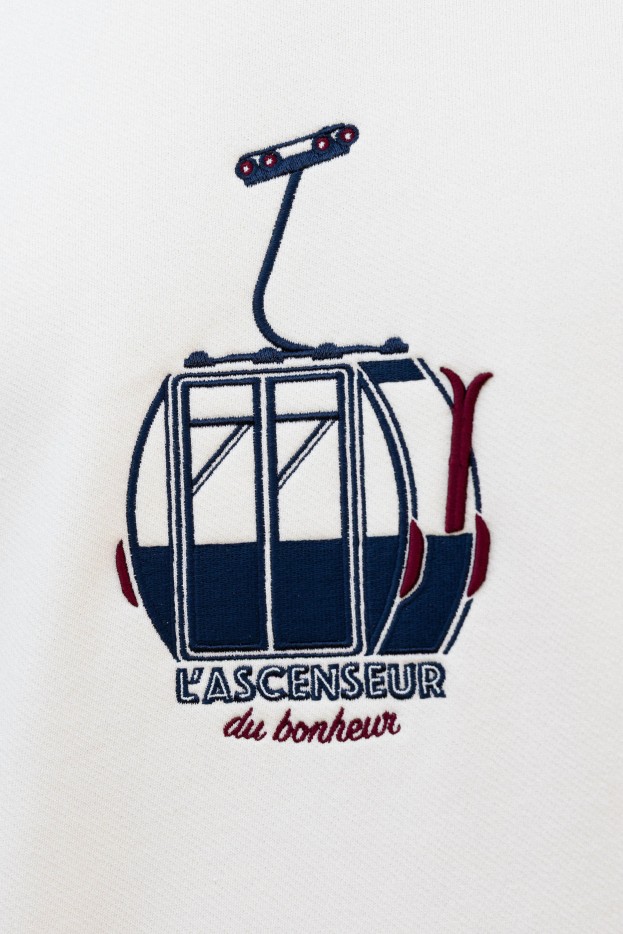 Sweat Télécabine crème Coton Bio