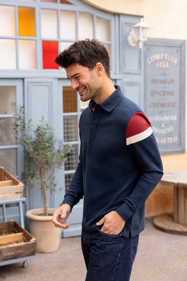 Polo ML marine Maurice Coton Bio