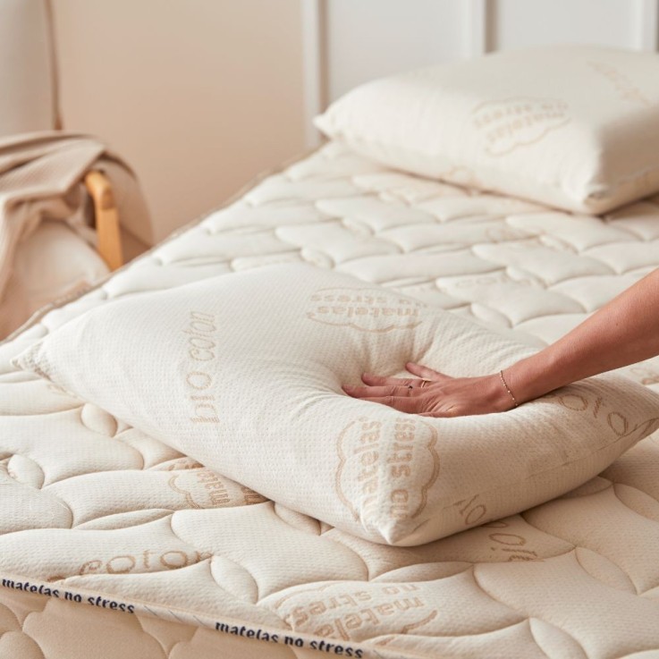 Oreiller latex et coton Bio