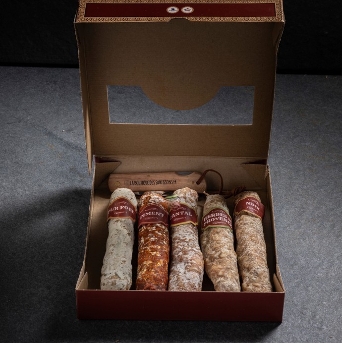 Coffret Saucisson Cigare + couteau