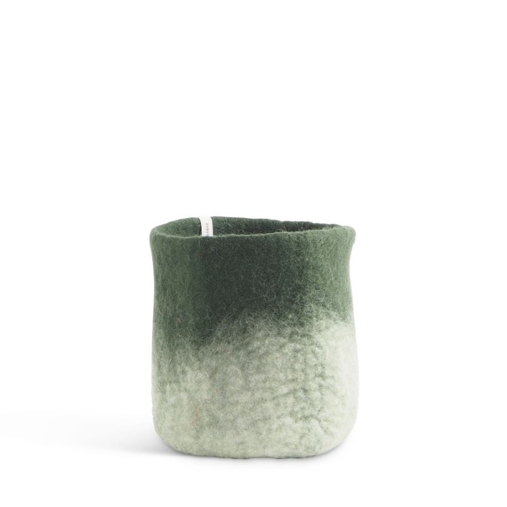 Cache Pot En Laine Moss Green