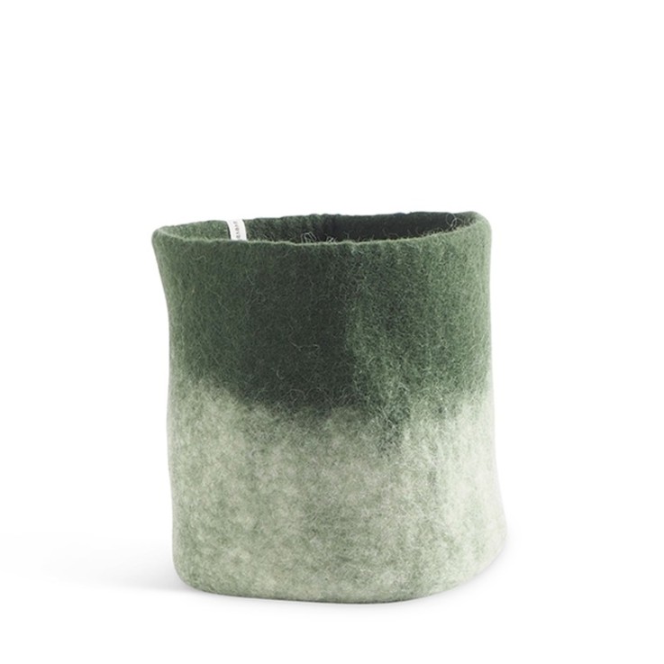 Cache Pot En Laine Moss Green