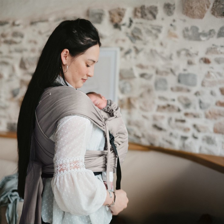 Porte-bébé P'tit Evo Coton Bio plume