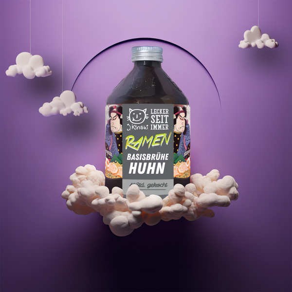 Bouillon de poulet bio - Base pour Ramen - Bouteille de 525ml