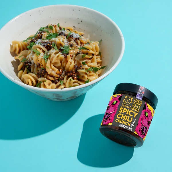 Spicy Chili Crunch - Huile pimentée croustillante bio aux cacahuètes - Pot de 160g