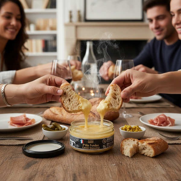 Crème fromagère P'tite Fondue - Comté et emmental - Pot de 120g