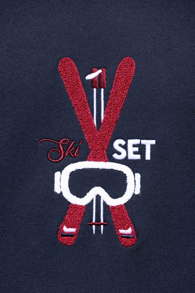 Sweat Ski Set bleu marine Coton Bio