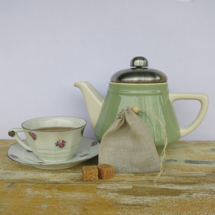 Filtre à thé lavable en voile de coton bio