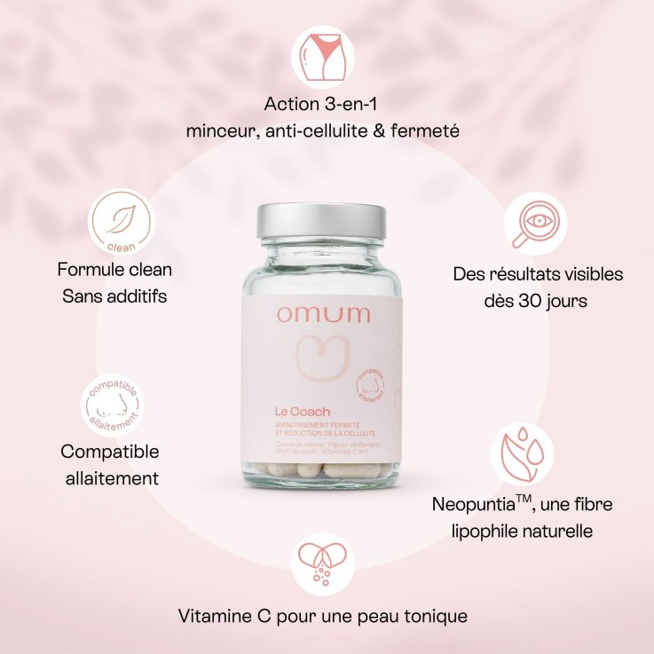 Complément alimentaire Minceur, Cellulite, Fermeté Le Coach (60 gélules) Vegan