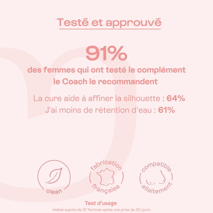 Complément alimentaire Minceur, Cellulite, Fermeté Le Coach (60 gélules) Vegan