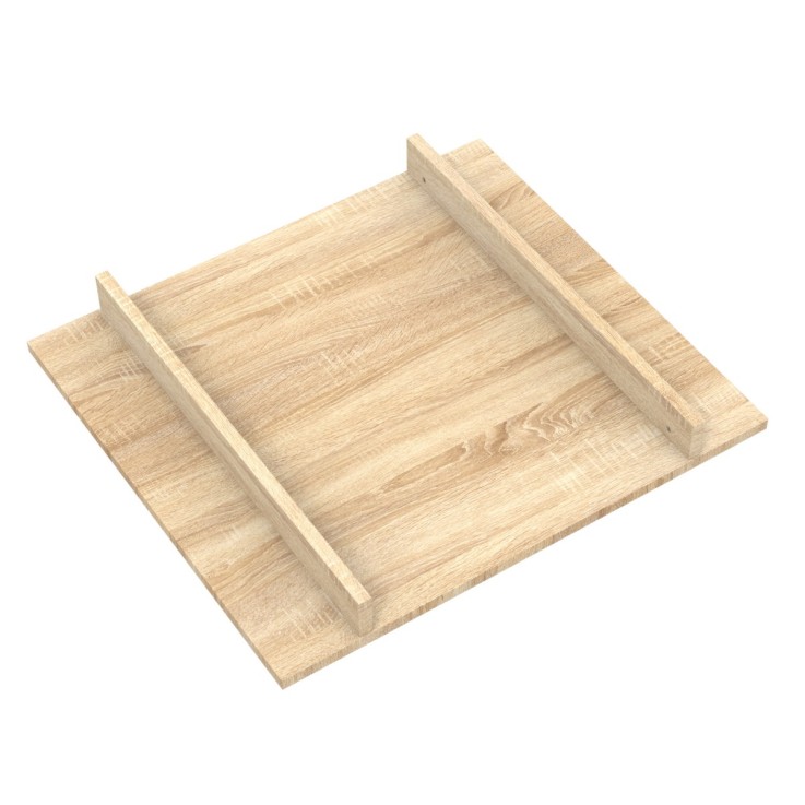 Chambre bébé complète Camille, Lit 120x60 et Commode à langer - décor vanille