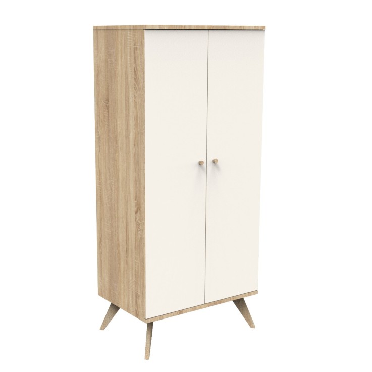 Chambre bébé complète Camille, Lit 120x60 et Commode à langer - décor vanille