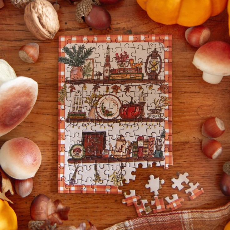 Mini puzzle Etagère d'Automne