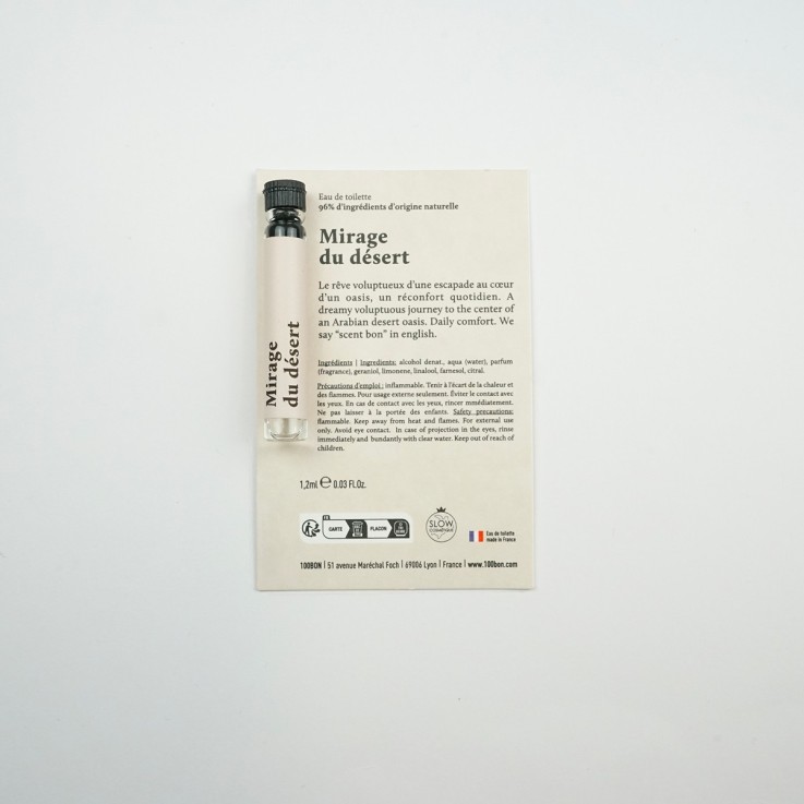 Eau de parfum naturelle Mirage du désert - 10ml