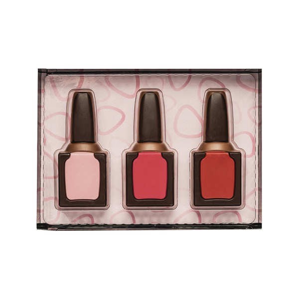 Vernis à ongles en chocolat au lait - Coffret de 3 vernis en chocolat (70g)