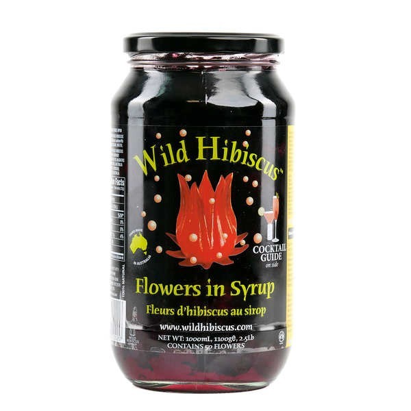 Fleurs d'hibiscus au sirop Wild Hibiscus - Pot de 250g (environ 11 fleurs)