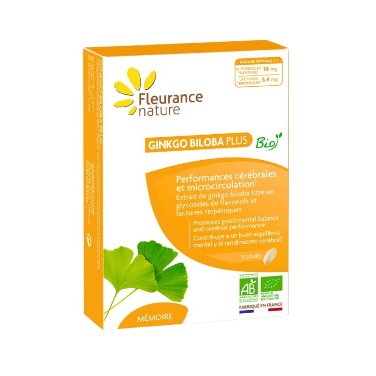 Ginkgo biloba plus vitalité (30 comprimés) Bio