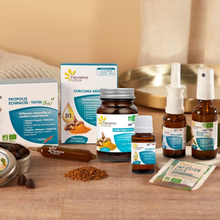 Propolis, échinacée, thym défenses naturelles (10 ampoules) Bio