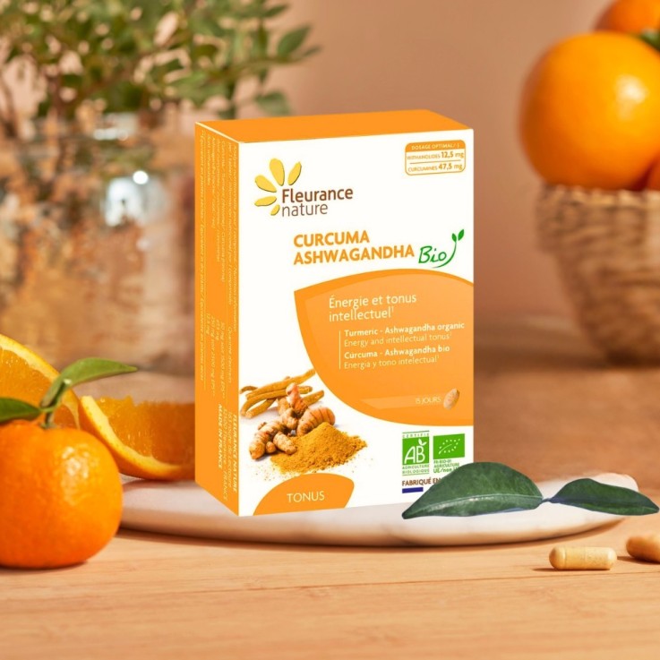 Curcuma, ashwagandha vitalité (15 comprimés) Bio