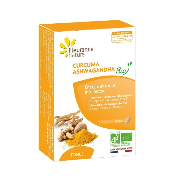 Curcuma, ashwagandha vitalité (15 comprimés) Bio