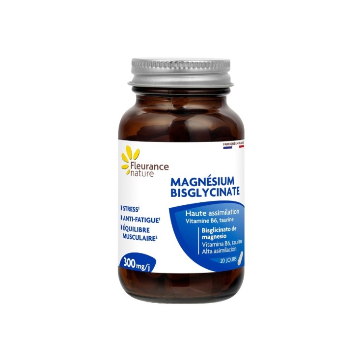 Magnésium bisglycinate détente (60 gélules) Vegan