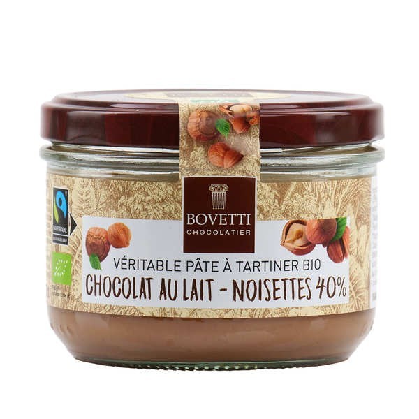 Pâte à tartiner Bio noisette chocolat au lait sans huile de palme - Pot de 200g