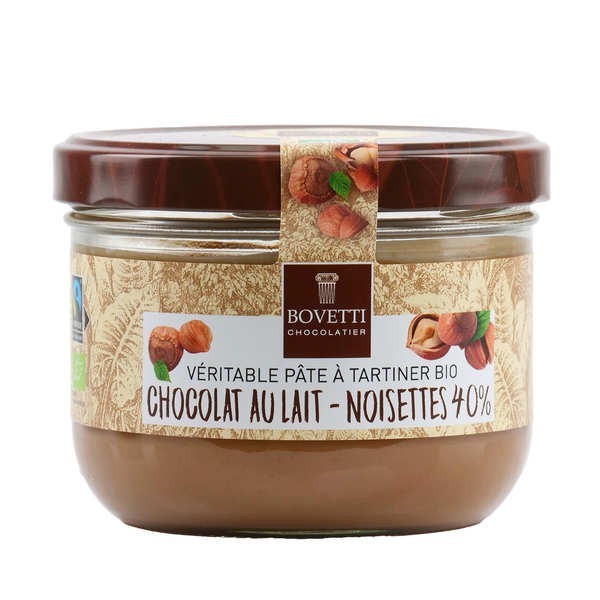 Pâte à tartiner Bio noisette chocolat au lait sans huile de palme - Pot de 200g