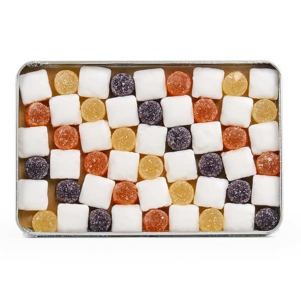Damier de calissons et pâtes de fruits de Provence - Boîte de 240g