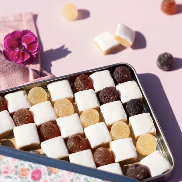 Damier de calissons et pâtes de fruits de Provence - Boîte de 240g