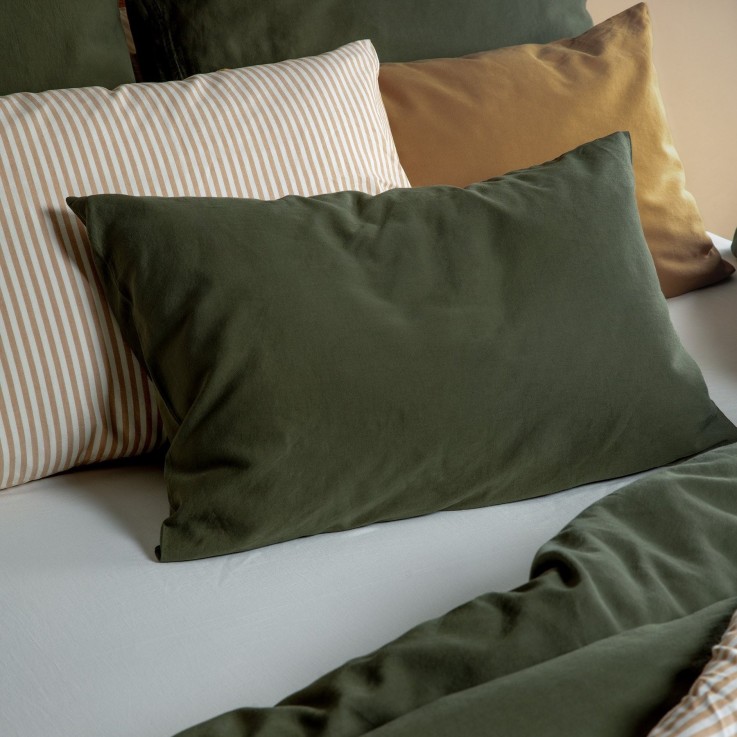Housse de Couette adulte Satin de Coton Bio lavé