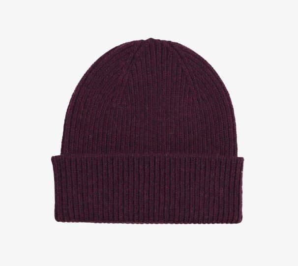 Bonnet Bordeaux en Laine Mérinos