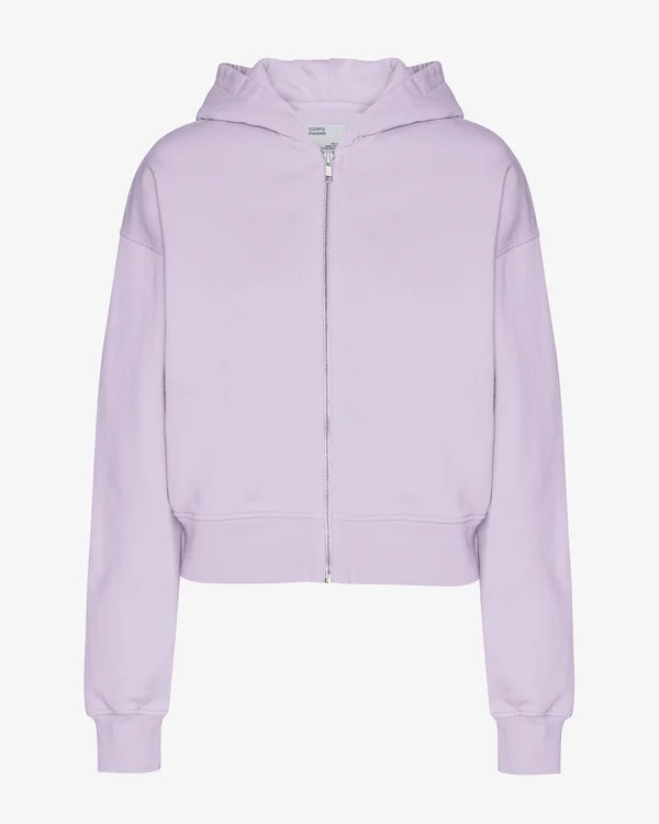 Sweat Crop Zipée Soft Lavender en Coton Bio