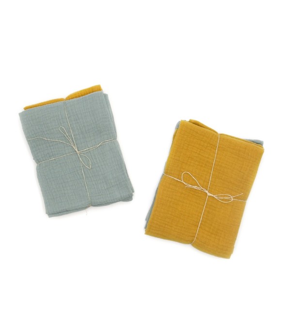 Langes en gaze de Coton x 2