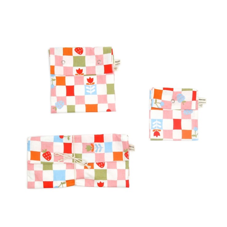 Pochette à sandwich en Coton x 3 (goûter/S/M)