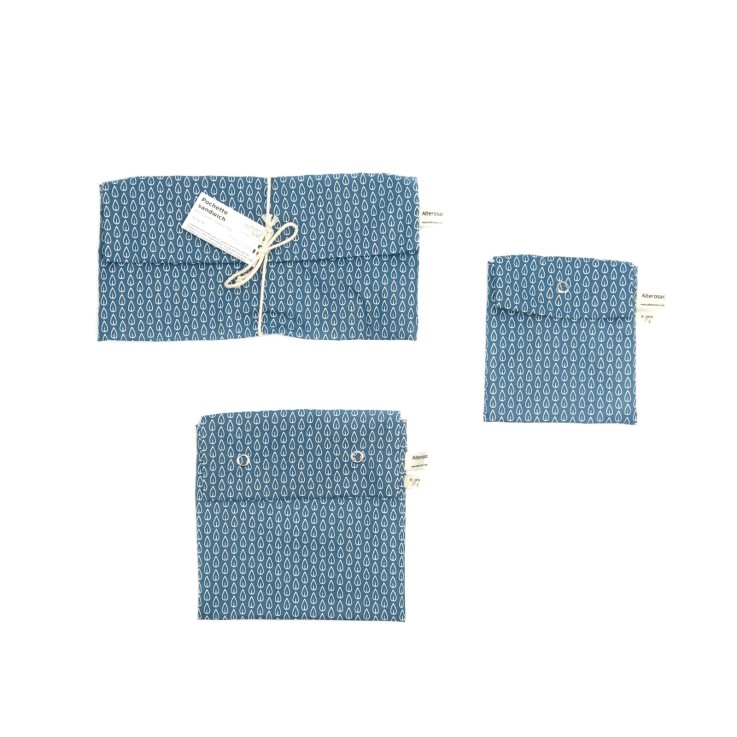Pochette à sandwich en Coton x 3 (goûter/S/M)