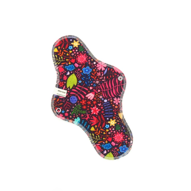 Serviette hygiénique lavable en Coton Bio L (flux abondant)