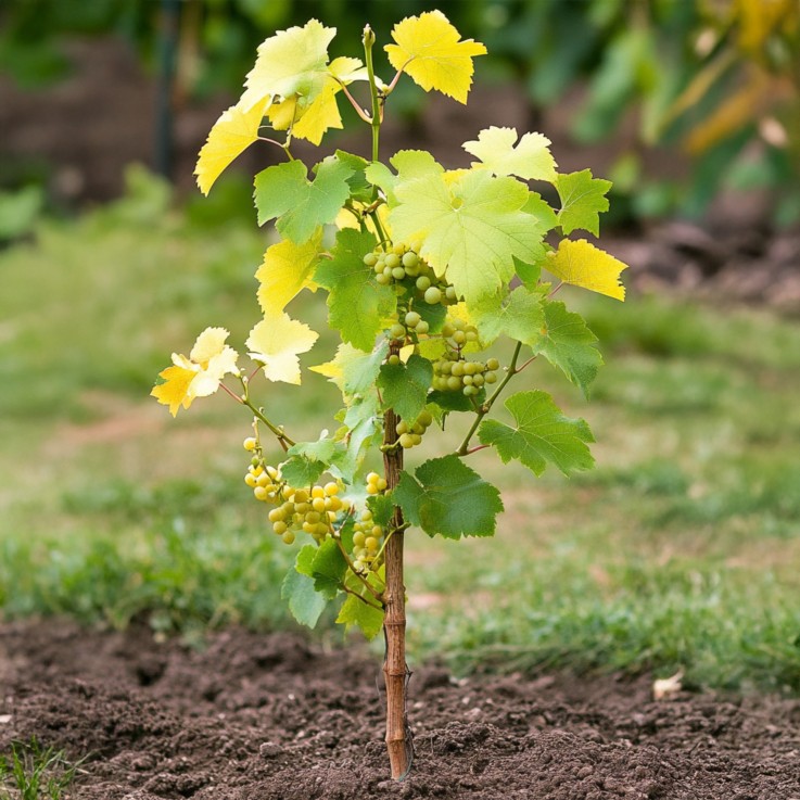 Vigne à raisin - Set de 3 - Vitis vinifera 'Chardonnay' - Hauteur 25-40cm - ⌀9cm