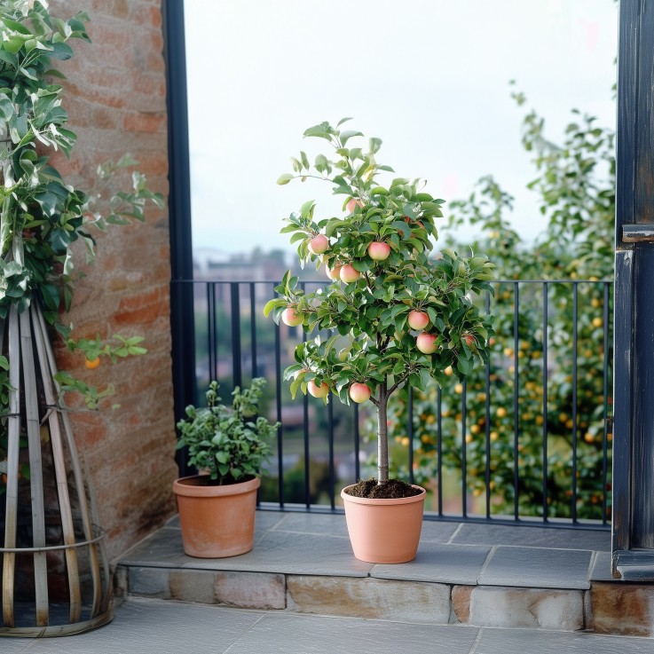 Pommier - Set de 2 - Malus - Hauteur 60-70cm - ⌀17cm