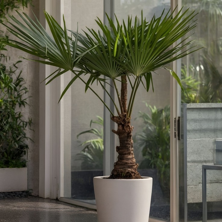 Palmier de Chine - Trachycarpus Fortunei - Hauteur 65-75cm - ⌀21cm